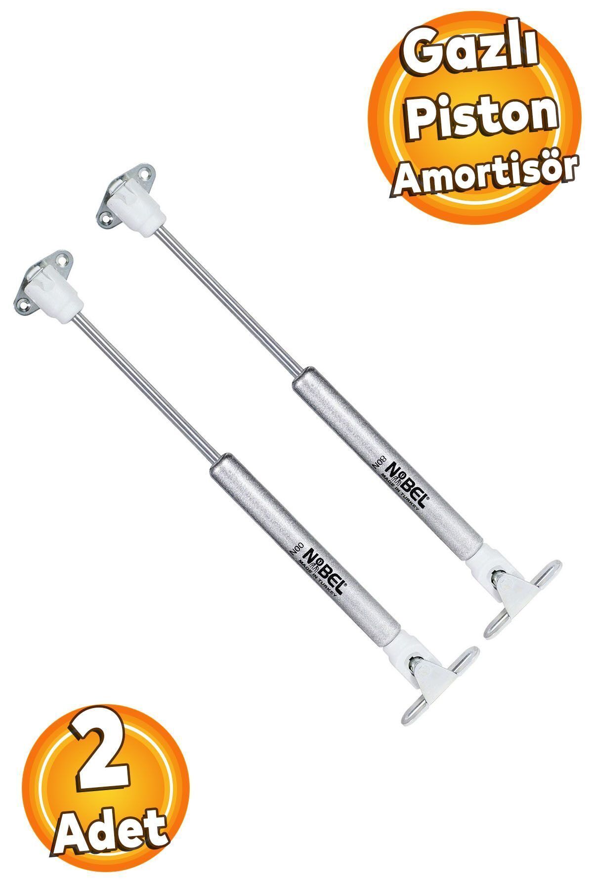 Badem10 Dolap Kapak Gazlı Amortisörü Pistonu Kapak Kapağı Hidroliği (27 CM 80N) 2 Adet