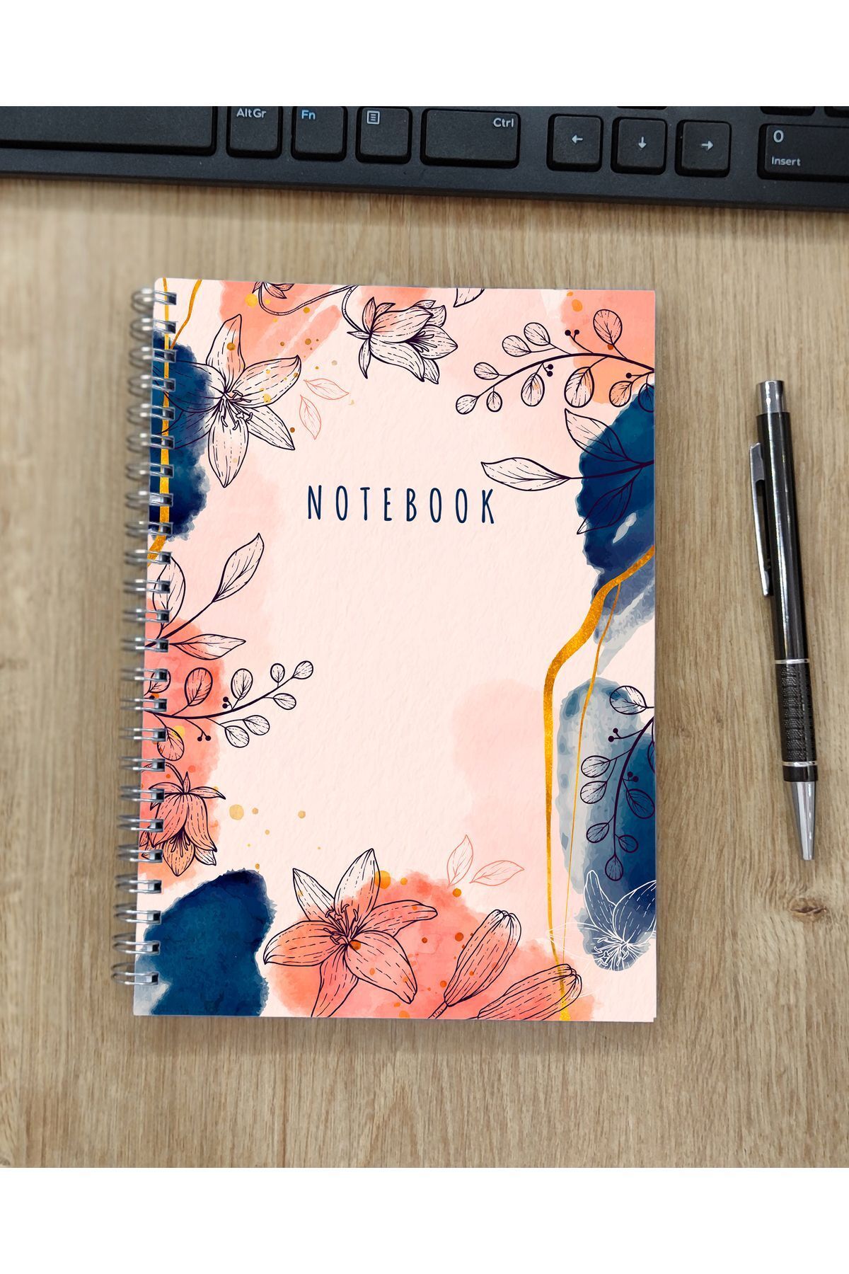 pixelpare-A5 Spiral School Notebook 80 sheets Set of 4 - Undated Lined 5