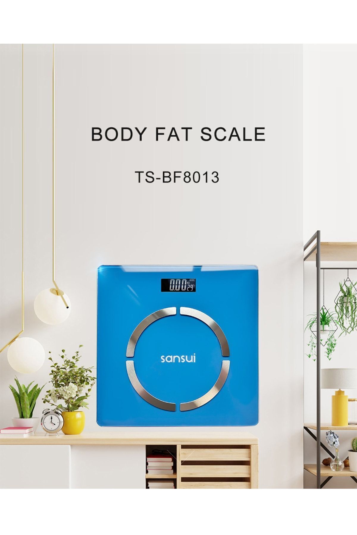 SANSUI Akıllı Bluetooth Dijital Tartı Mavi