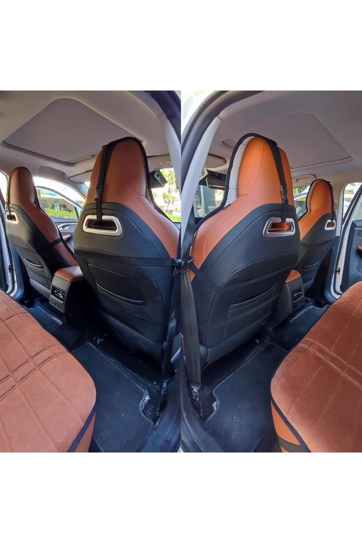 Bod Chery Omoda 5 Araca Özel Koltuk Koruyucu Taytüyü Priene Serisi Taba 2023-Sonrası fotoğrafı 4 (önizleme)
