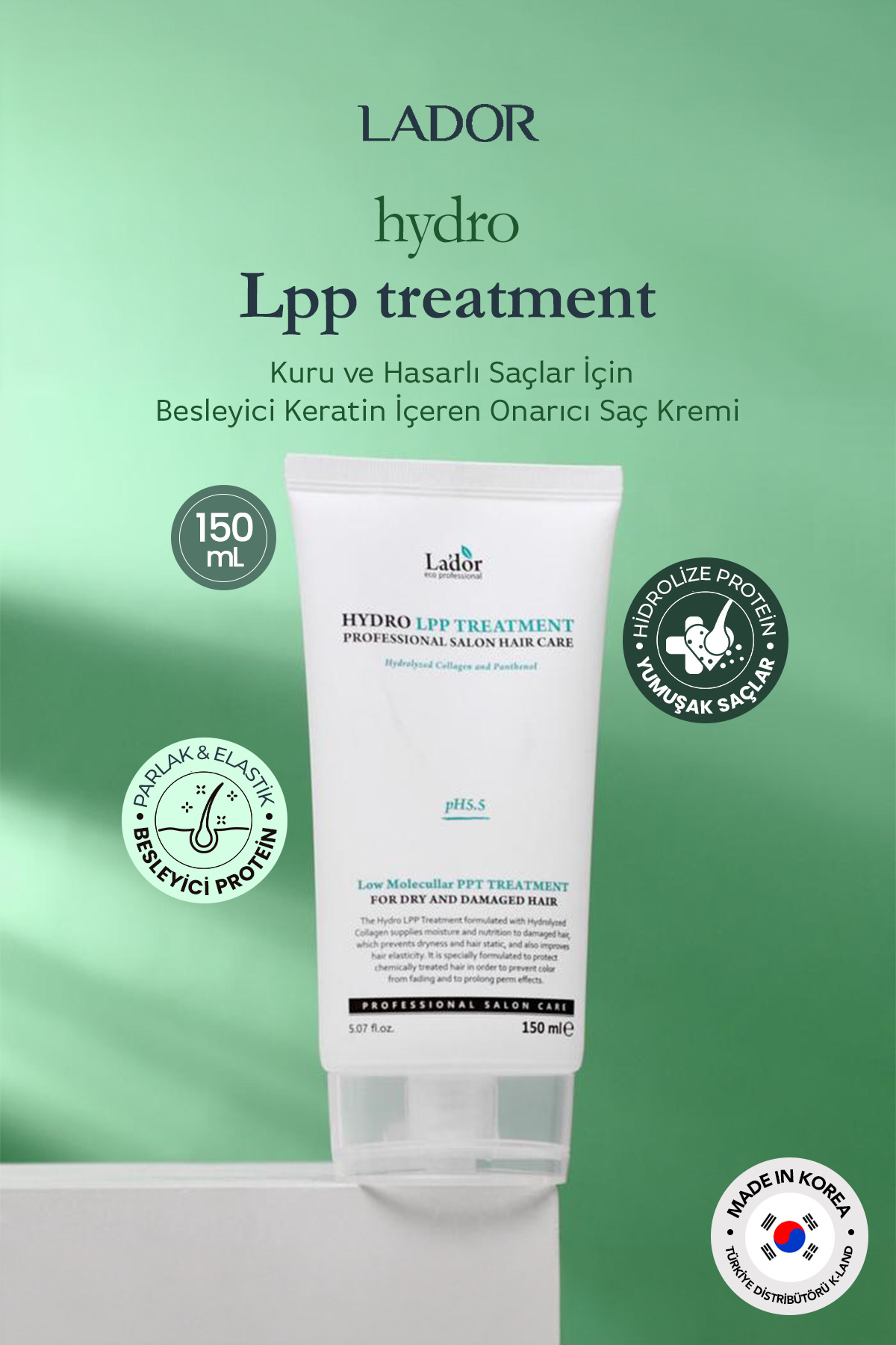 Hidrolize Kolajen Içeren Kuru Ve Hasarlı Saçlara Özel Saç Bakım Kremi Lpp Treatment 150ml — Lador1006 — تصویر 2 از 4