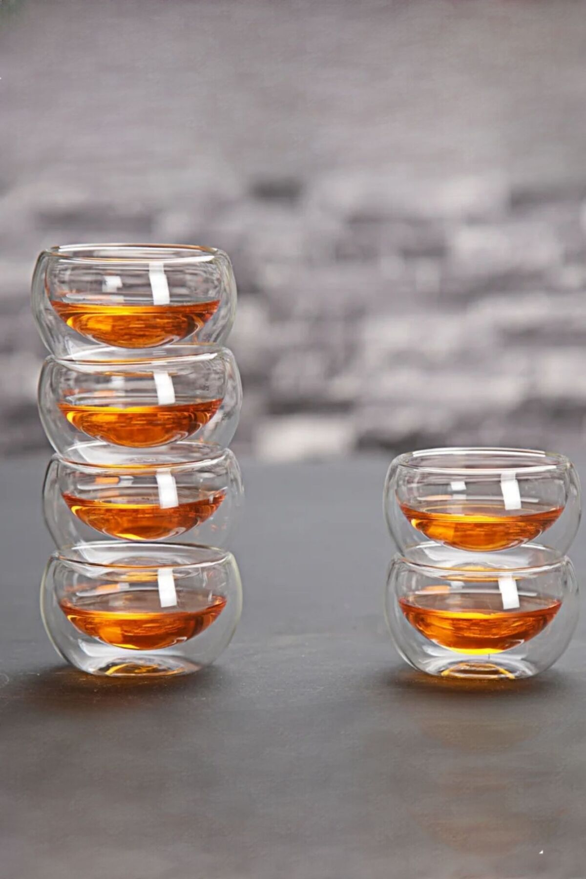 6 lı Çift Cidarlı Kahve Yanı Lokumluk Şekerlik | Mini Lokumluk Drajelik | Reçellik Sunumluk