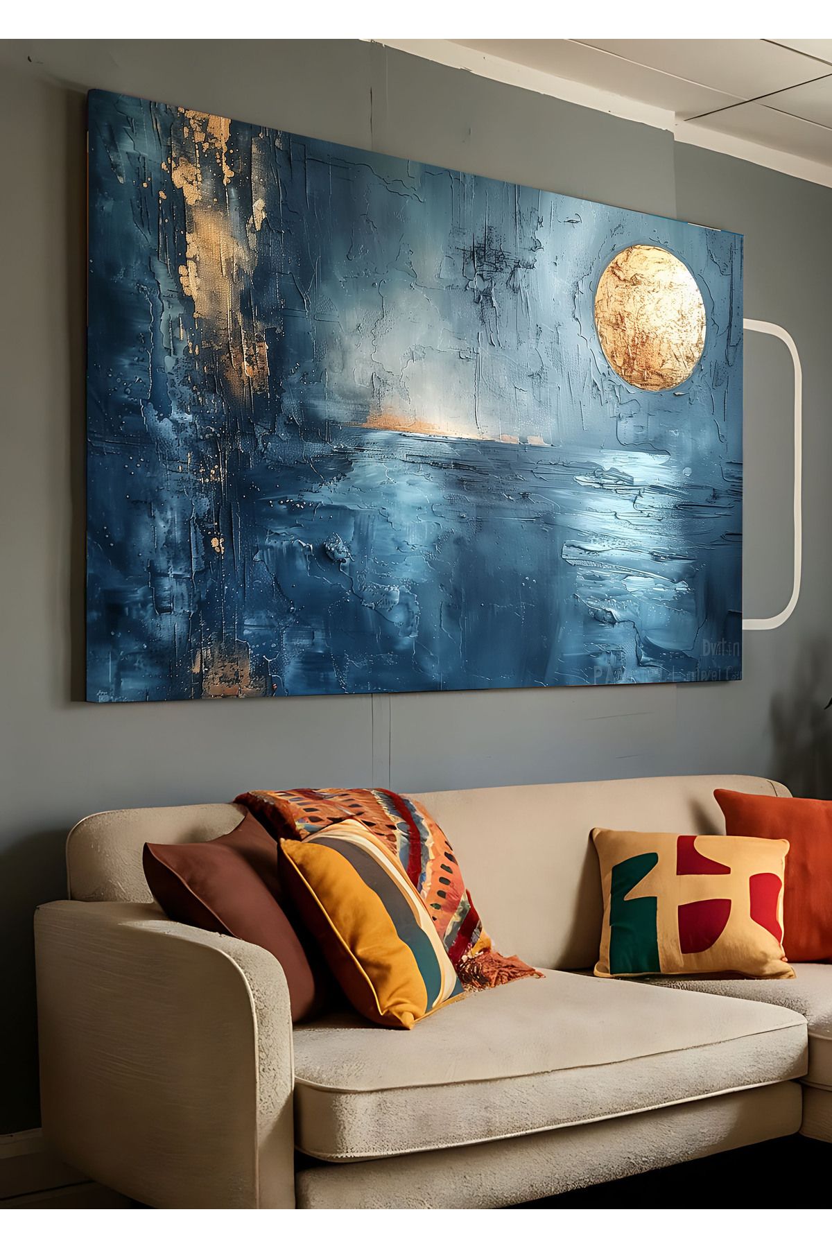 CANVASUM Pictură În Ulei Decorativă Pe Mare În Lumina Lunii Pictura Pânză - 20 x 30