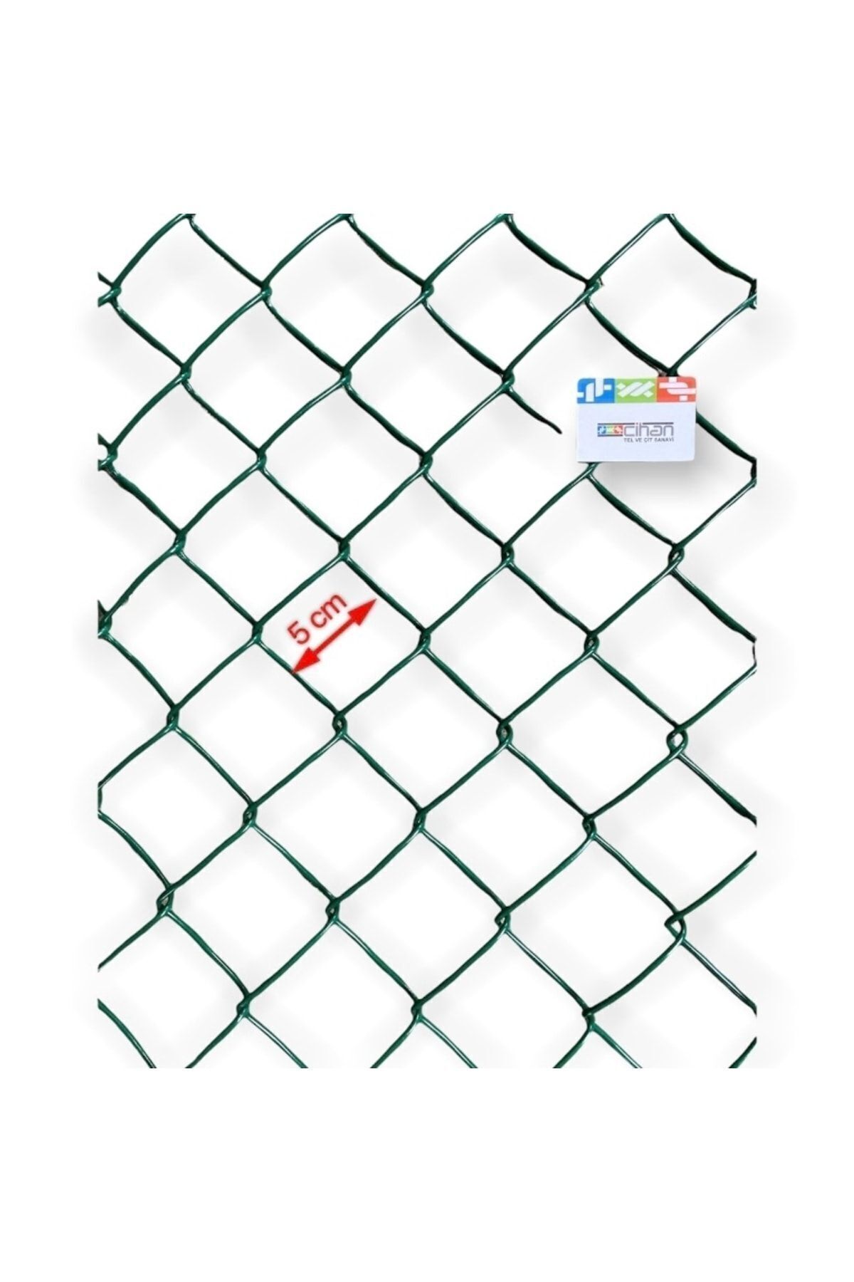 Cihan Çit Pvc Kaplı Örgü Tel Bahçe Çiti - 3,00 Mm Kalınlık 50x50 Göz Aralığı H:150 Cm L:10 Metre 2