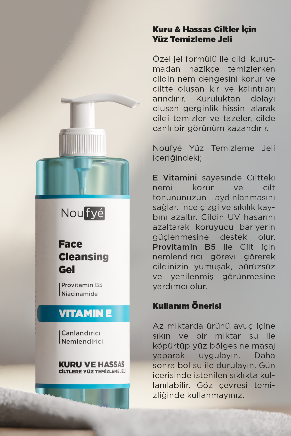 Kuru & Hassas Ciltler İçin Yüz Temizleme Jeli