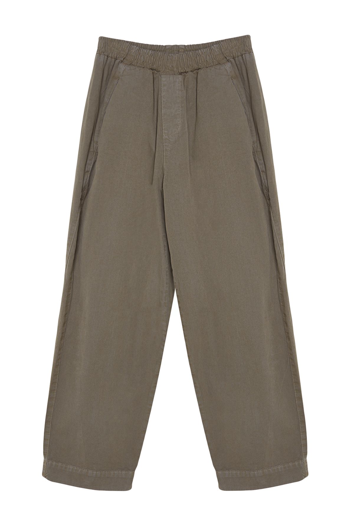 Trendyol Collection-Khakifarbene Baggy-Jeans mit hoher Taille – Barrel Cut TWOAW25JE00042 6