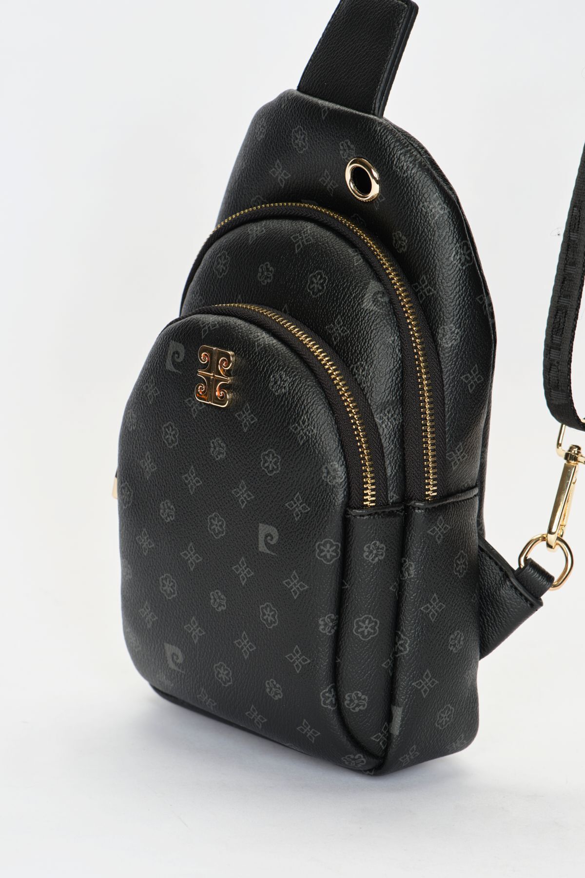Pierre Cardin-Schwarze Monogramm-Umhängetasche für Damen 05PO22Y1535 6