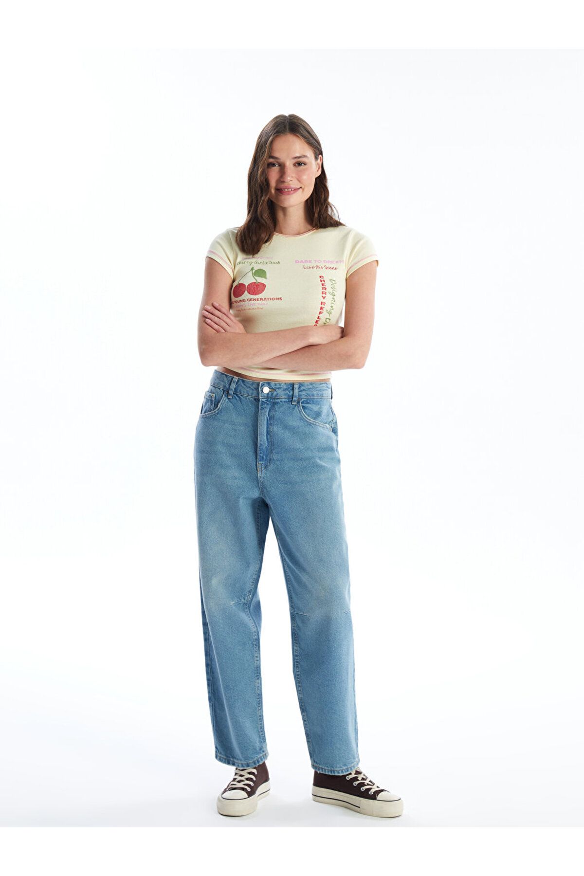 LC Waikiki Damskie Spodnie Jeansowe W Kształcie Balonu Kobieta - 28