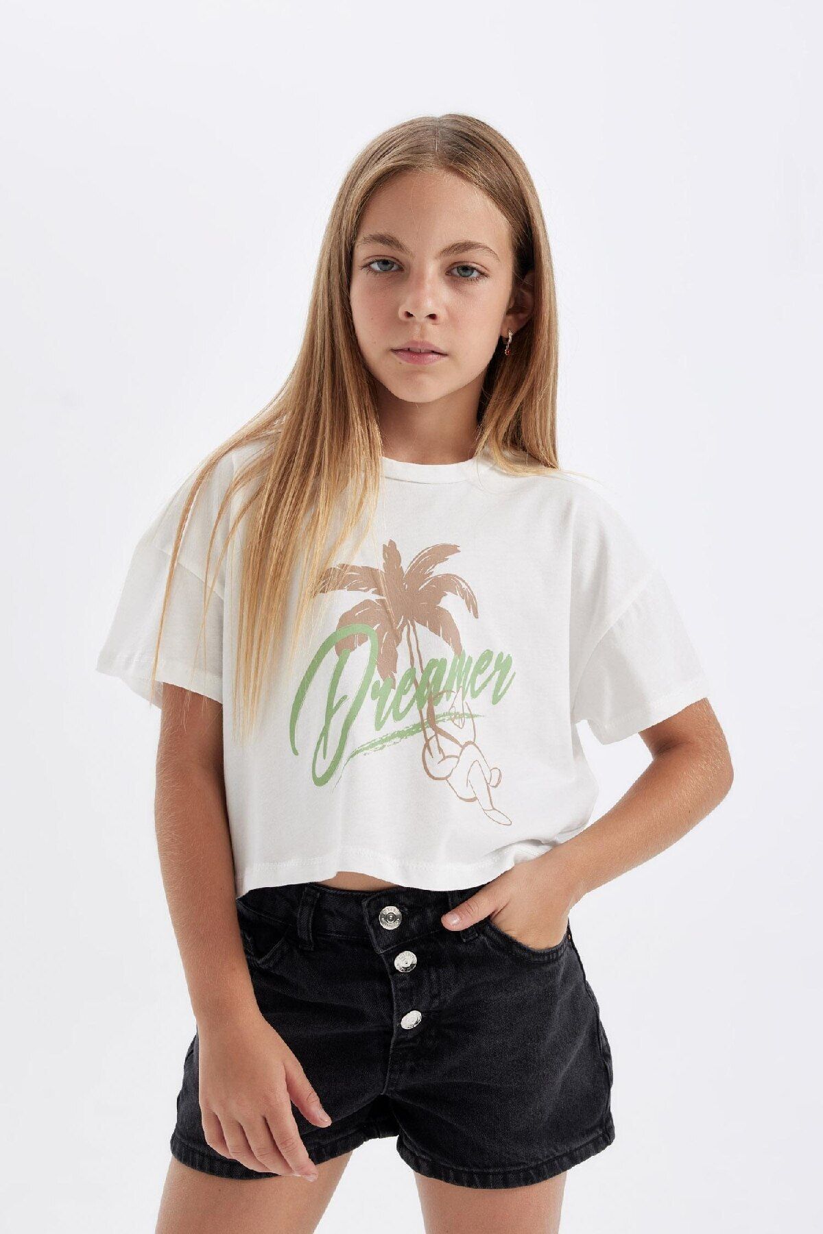 تی شرت دخترانه دفاکتو | C5254A824SM Defacto - Image 5