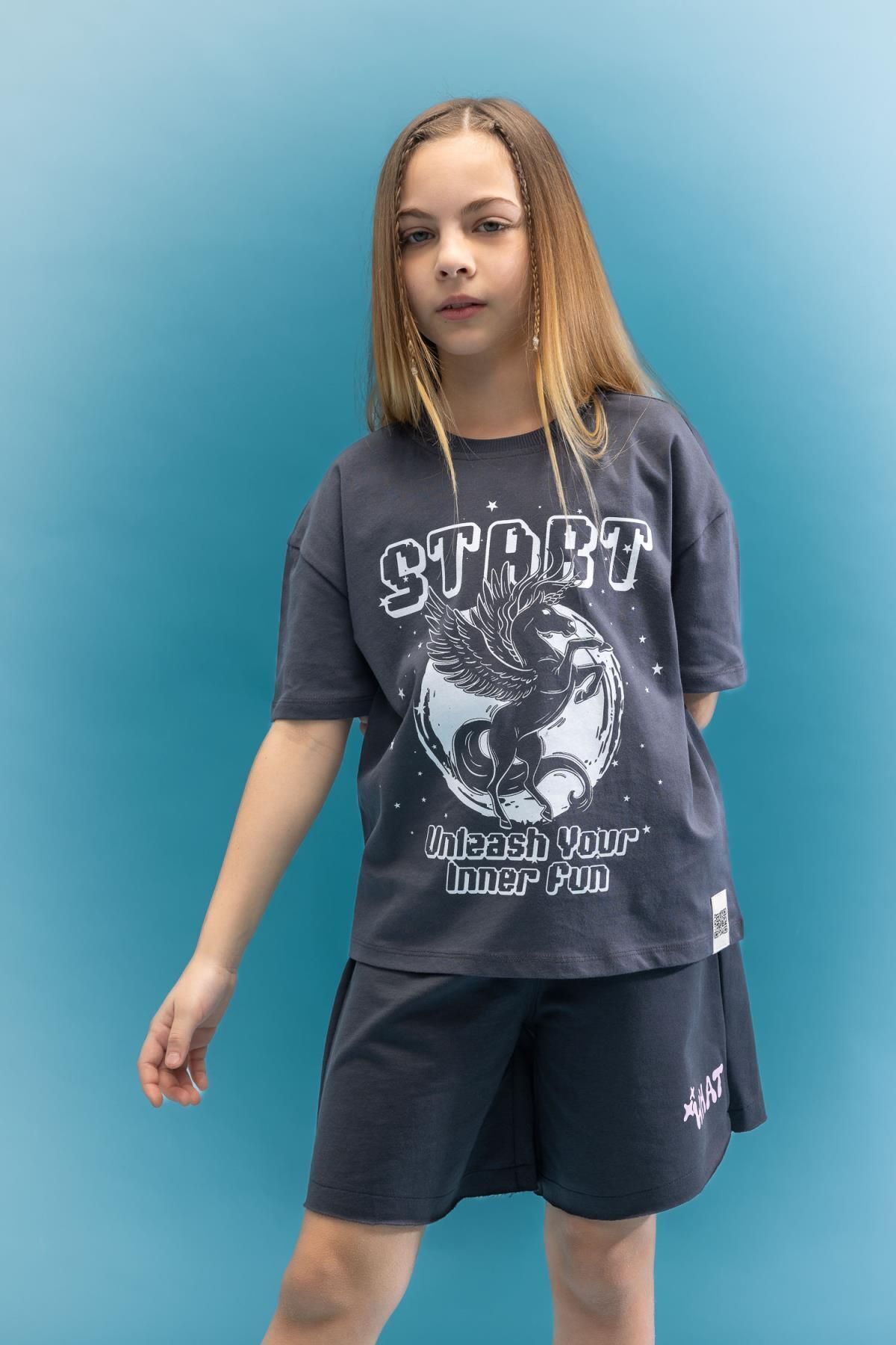 تی شرت دخترانه دفاکتو | C8711A824SM Defacto - Image 3