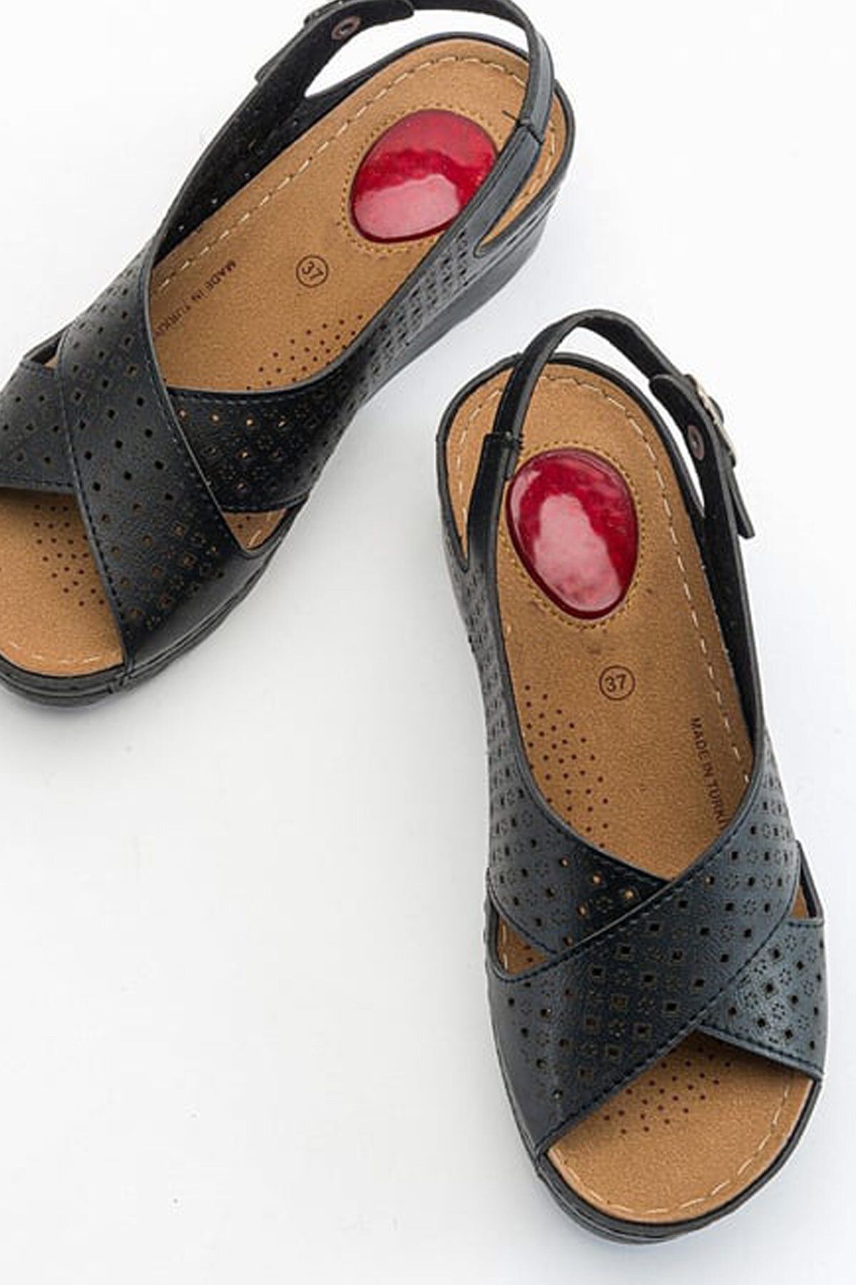 صندل زنانه مشکی ShoesBag | AWOX150 اورجینال - تصویر 4