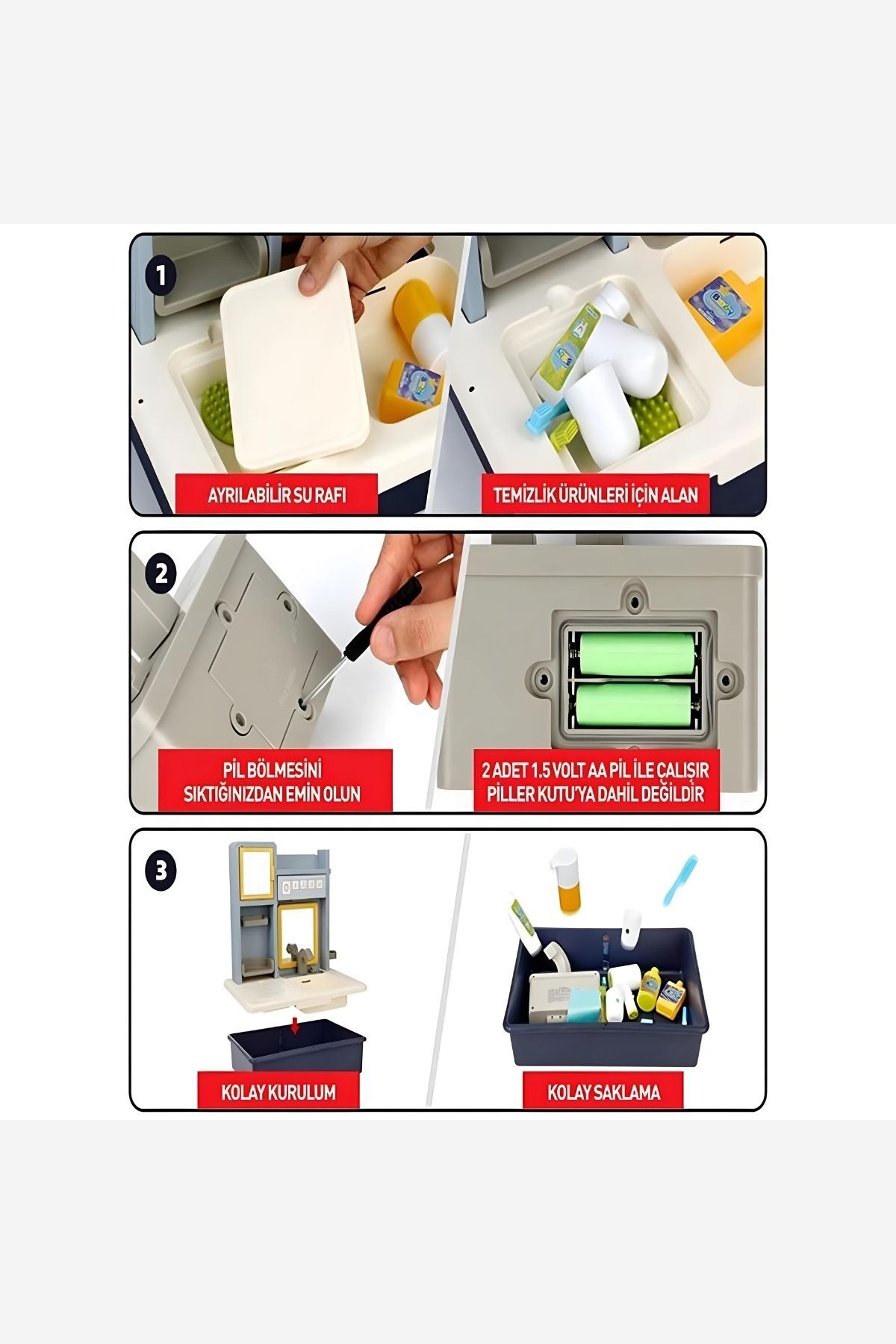 Apexma Oyuncak Kukuli Şarkılı Eğitici Gerçek Su Akan Banyo Seti - Çocuklar İçin Eğitici Banyo Set fotoğrafı 5 (önizleme)