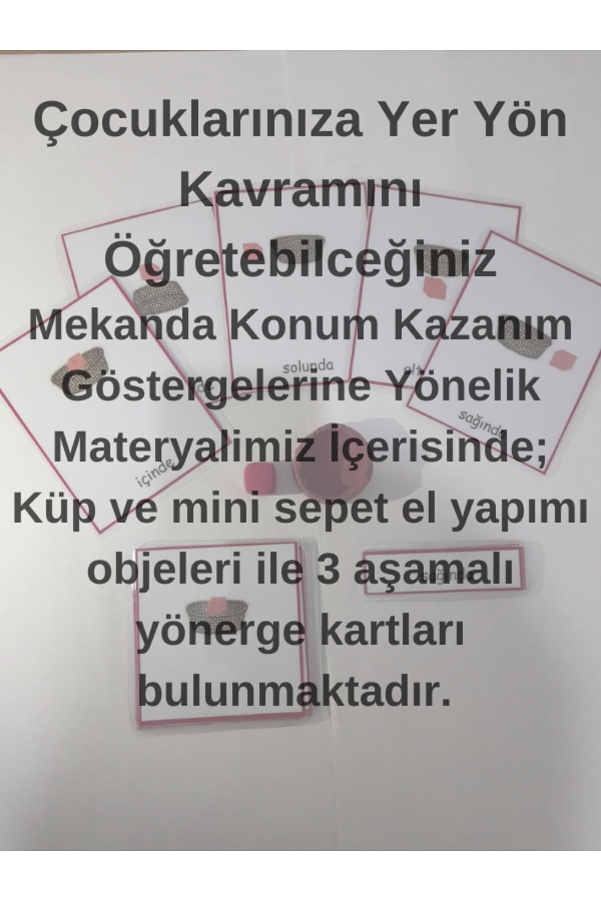 Ada Montessori Montessori Pembe Kule Türkçe Kartlar ve Objeleri fotoğrafı 2 (önizleme)