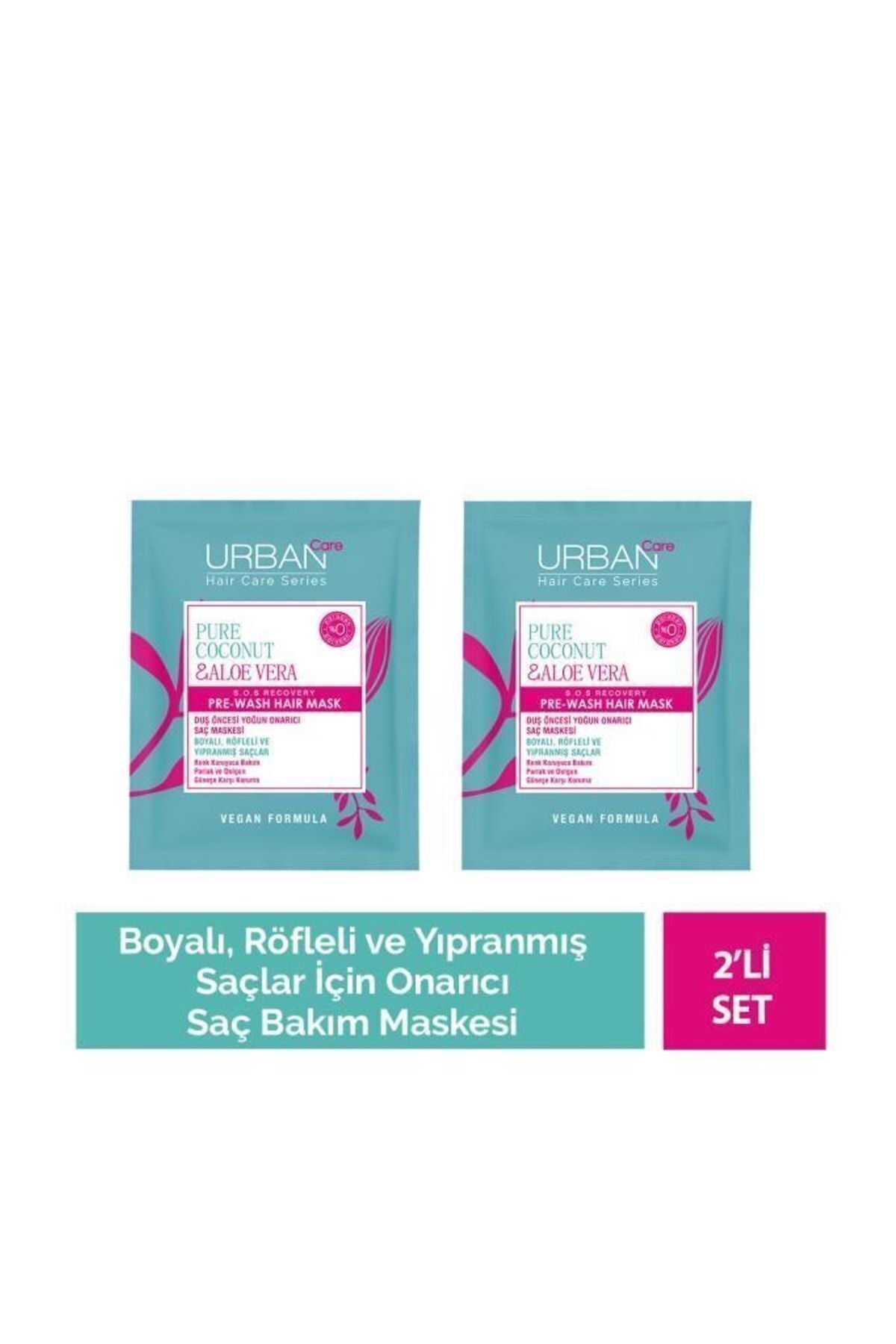 Urban Care Pure Coconut & Aloe Vera Pre Hair Mask 2'li Set — SET.URB.205