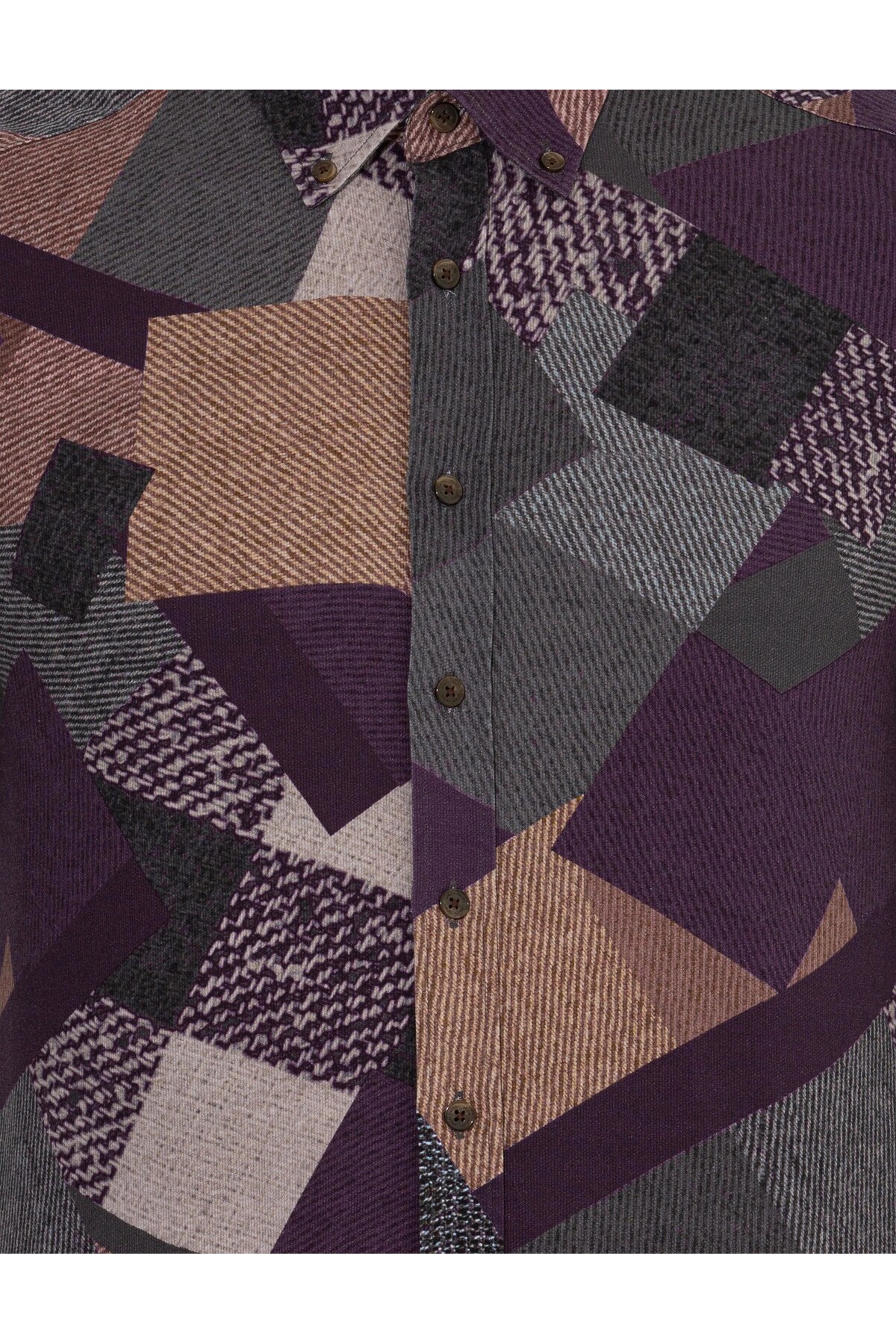 پیراهن مردانه بنفش پیرکاردین | G021SZ004.000.1460924 اورجینال - تصویر 6