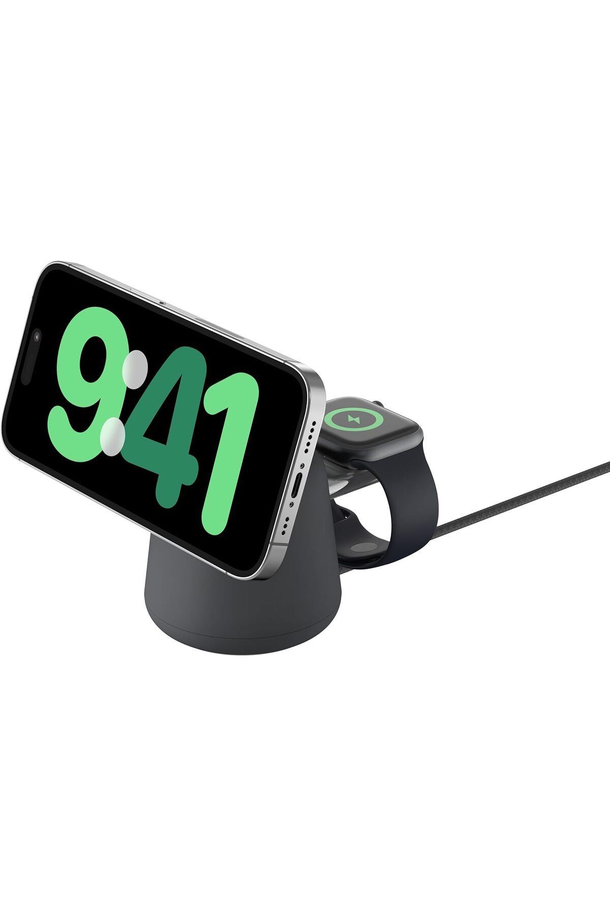 Belkin-BoostCharge Pro 2-in-1 MagSafe 15W Wireless Charging Dock for iPhone 15-12, AirPods, MagSafe Devices 1