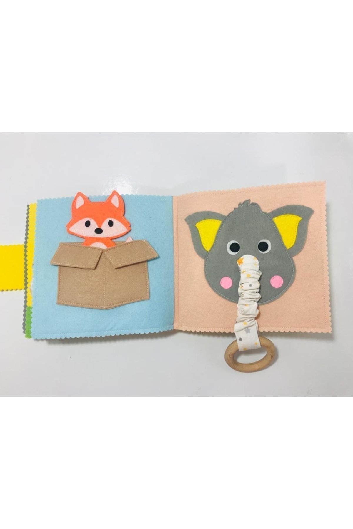 BEBİSBOOK 3-12 Ay Montessori Eğitici Bebek Aktivite Kitabı Kedi Kapak Tasarım Kırmızı fotoğrafı 4 (önizleme)