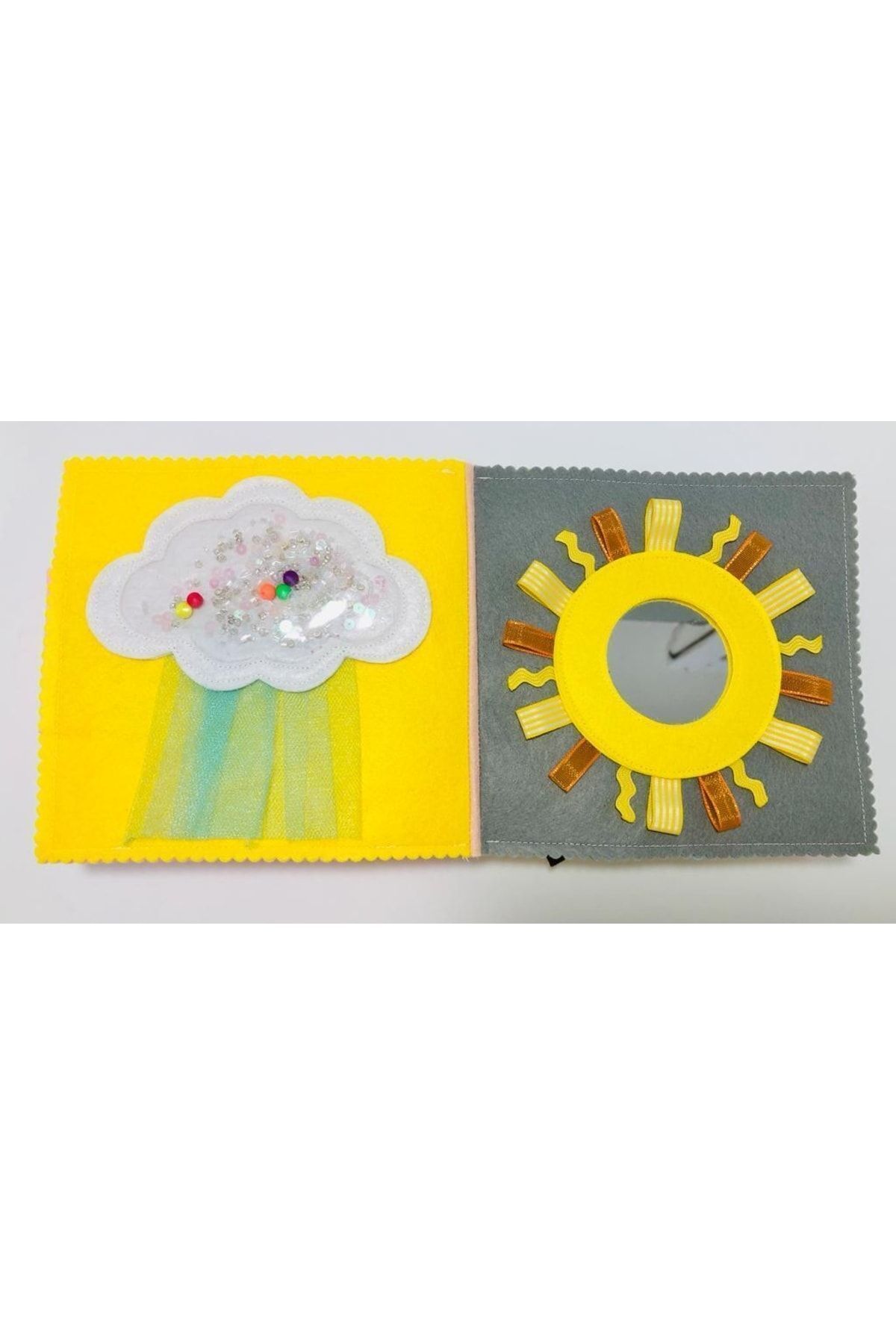 BEBİSBOOK 3-12 Ay Montessori Eğitici Bebek Aktivite Kitabı Kedi Kapak Tasarım Kırmızı fotoğrafı 2 (önizleme)