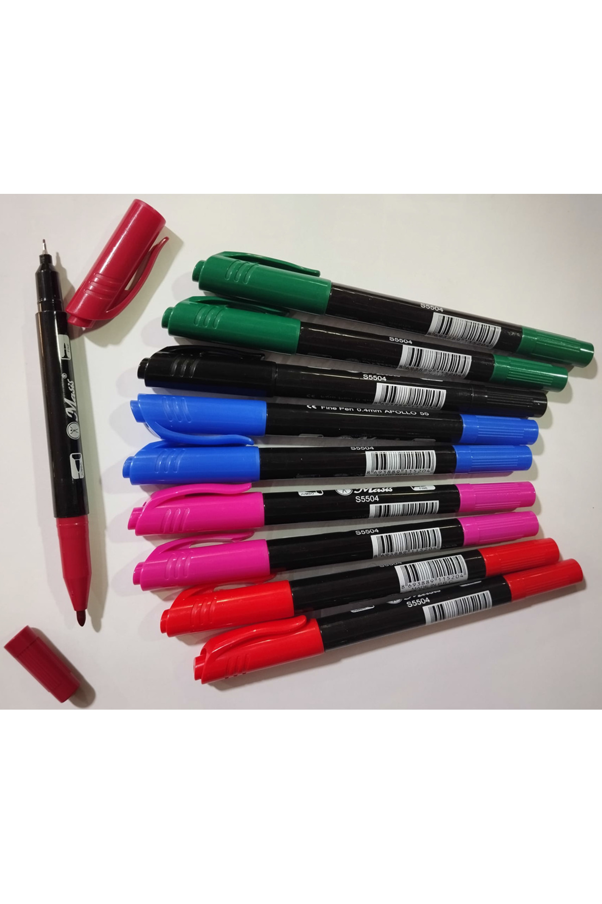 Masis proton Masis Fineliner Apollo 55 Ince Kalın Iki Uçlu 10 lu paket
