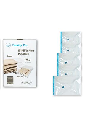 FAMILY Co. Family Co. Vakumlu Hurç Poşet Setleri 5 Parça 50x70 - 2, 60x80 - 2...