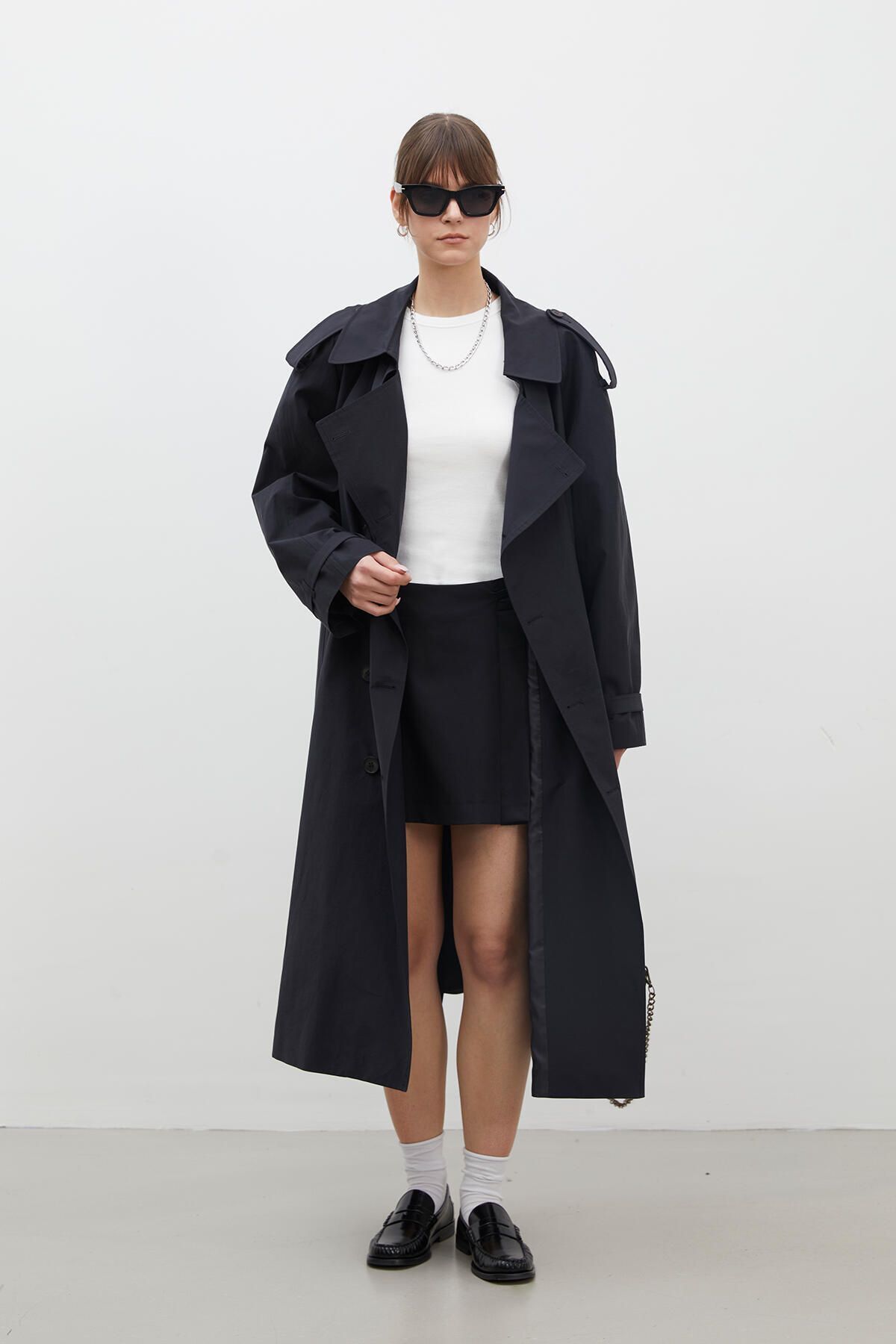 Manuka-TRENCH OVERSIZE KOPENHAG NEGRU 2