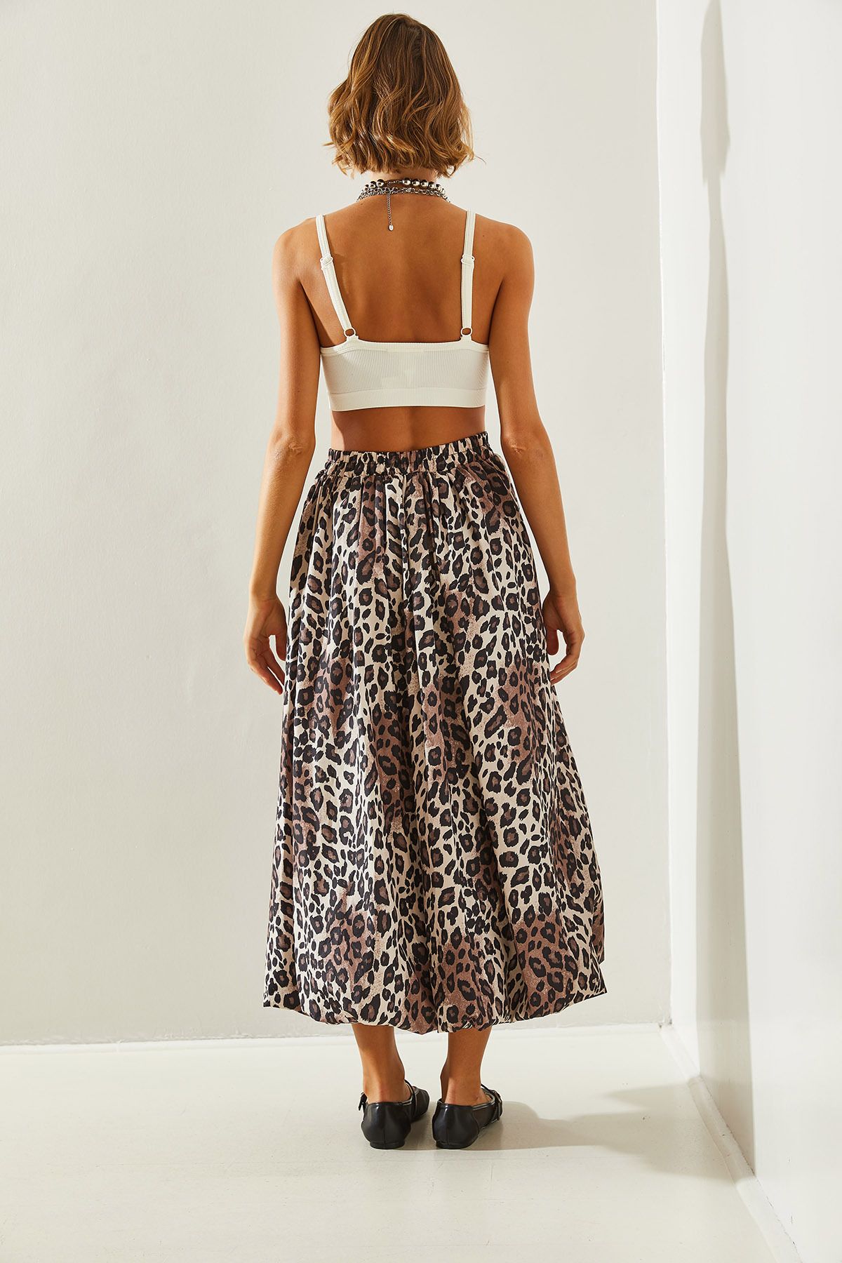 Bianco Lucci-Ballonrock aus Satin-Taft mit Leopardenmuster für Damen - DE 241023 60251461 6
