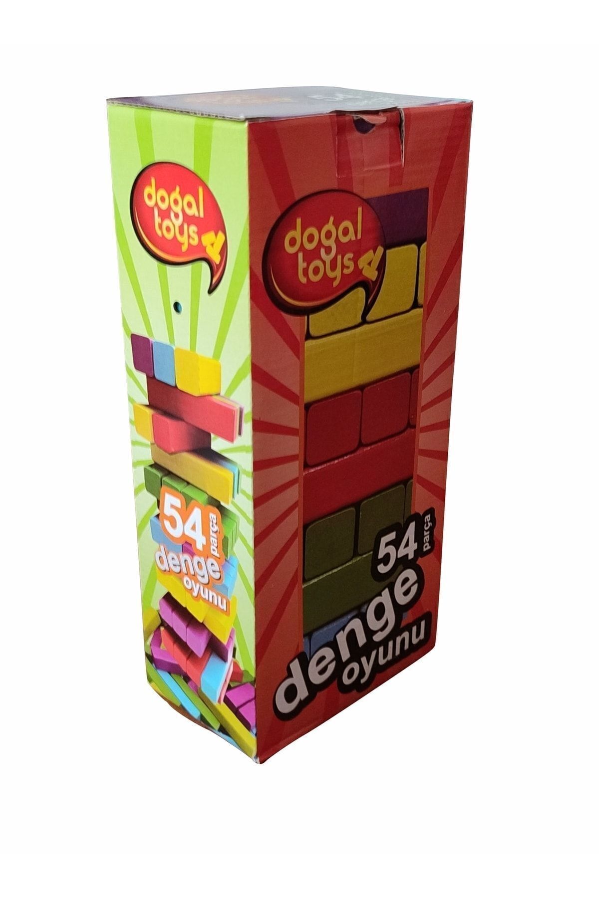 Balance Game Colorful Wooden Jenga 54 Pieces Edk