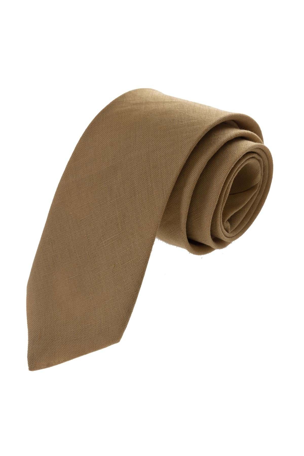 Exve Exclusive Cravată De In De Culoare Bej Masculin - One Size