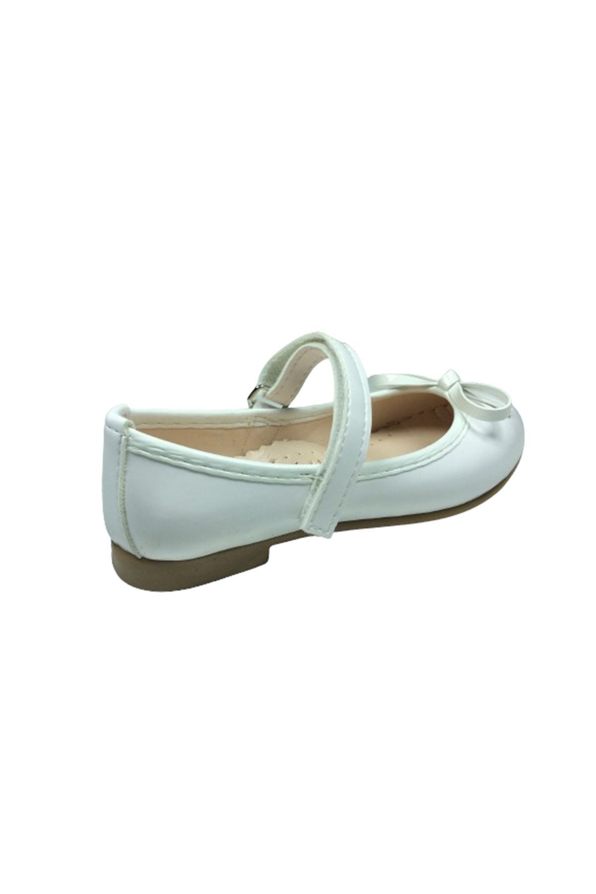 OrtopedikAL-OrthopedicAL1510 YDZ Emt Booties White Patent Leather Ballerinas Whisker Bow Girls' Evening Dress Shoes Fancy 4