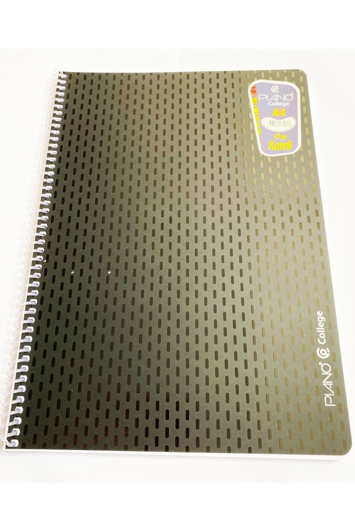 Modellino-Spiral PP Cover Piano College 40 Sheets A4 Notebook - Checkered 1