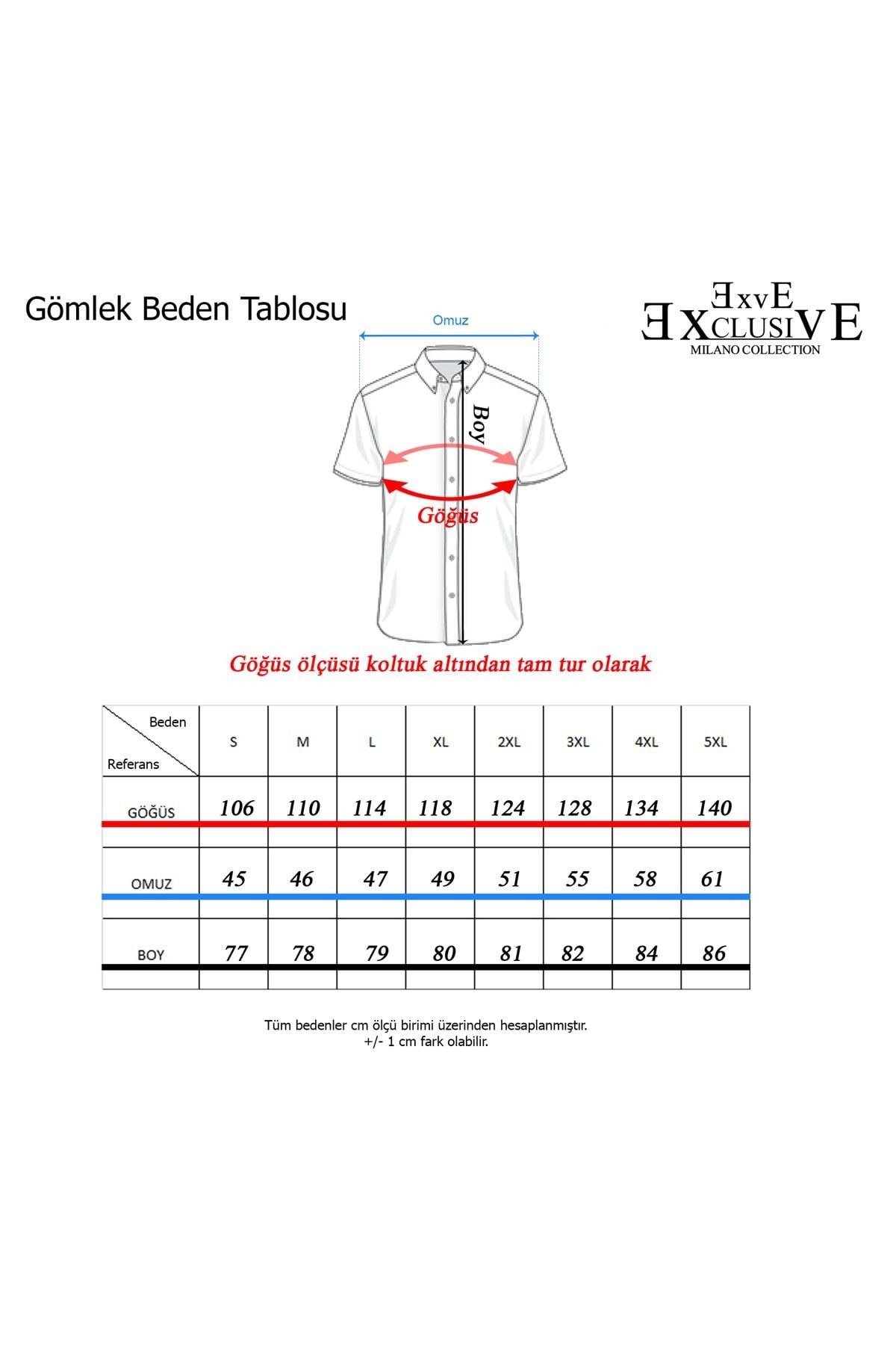 پیراهن مردانه آبی Exve Exclusive | SS1199 اورجینال - تصویر 5