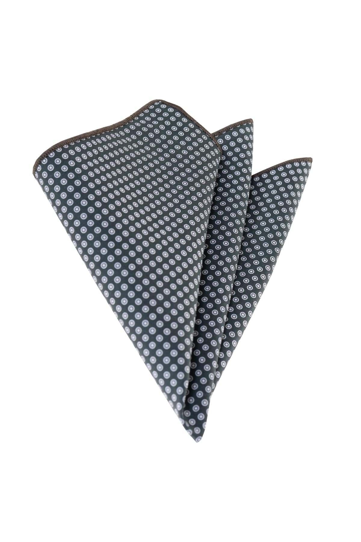 Exve Exclusive Batista De Buzunar Pentru Bărbați Din Bumbac Cu Buline Verde Și Alb Masculin - One Size