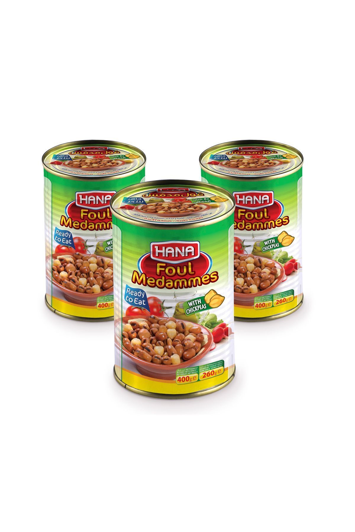 Hana Bakla Ve Nuhut Konservesi 400gr X 3 Adet