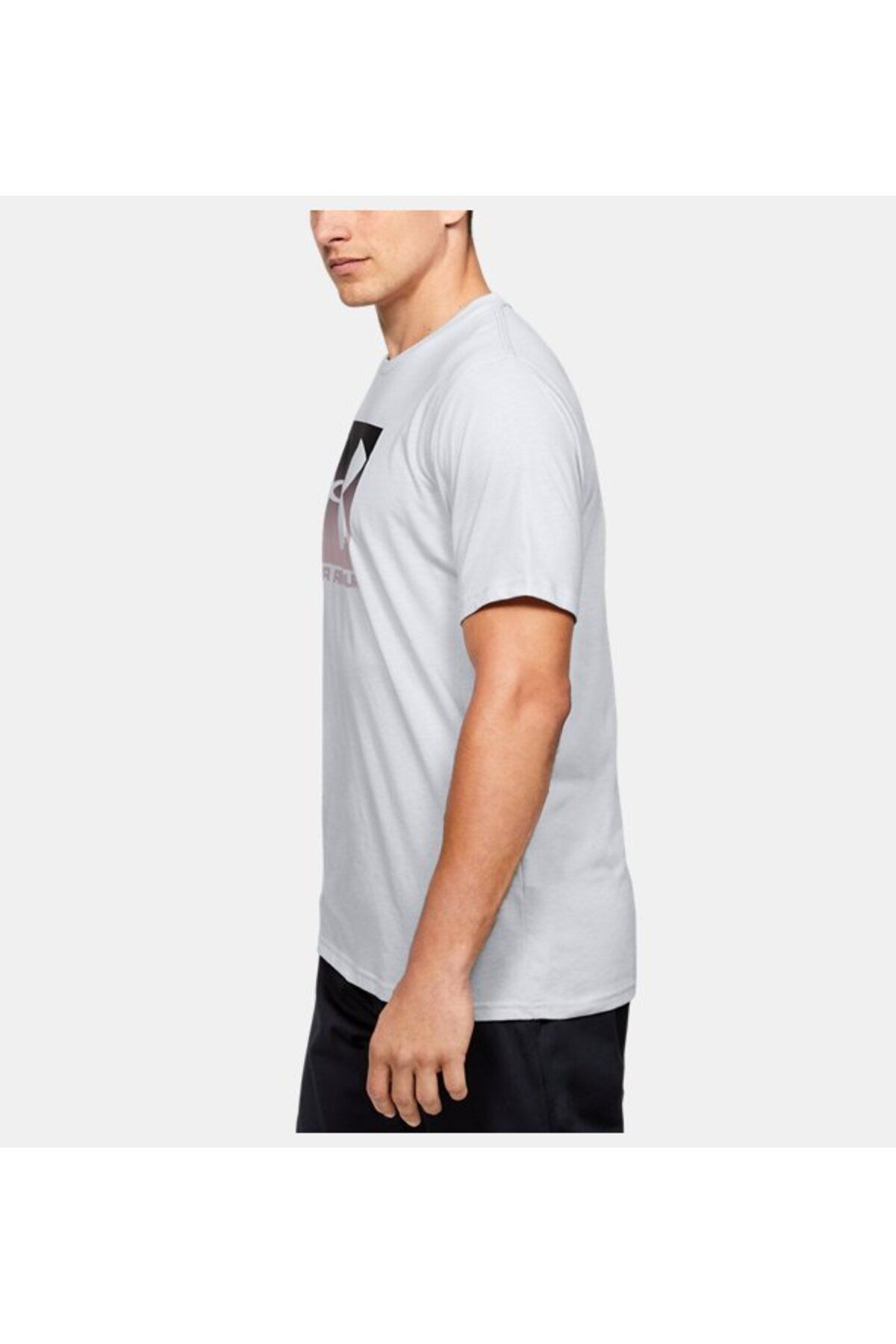 تی شرت ورزشی خاکستری مردانه آستین کوتاه ورزشیTYLE BOXED UA 1329581 014 Under Armour