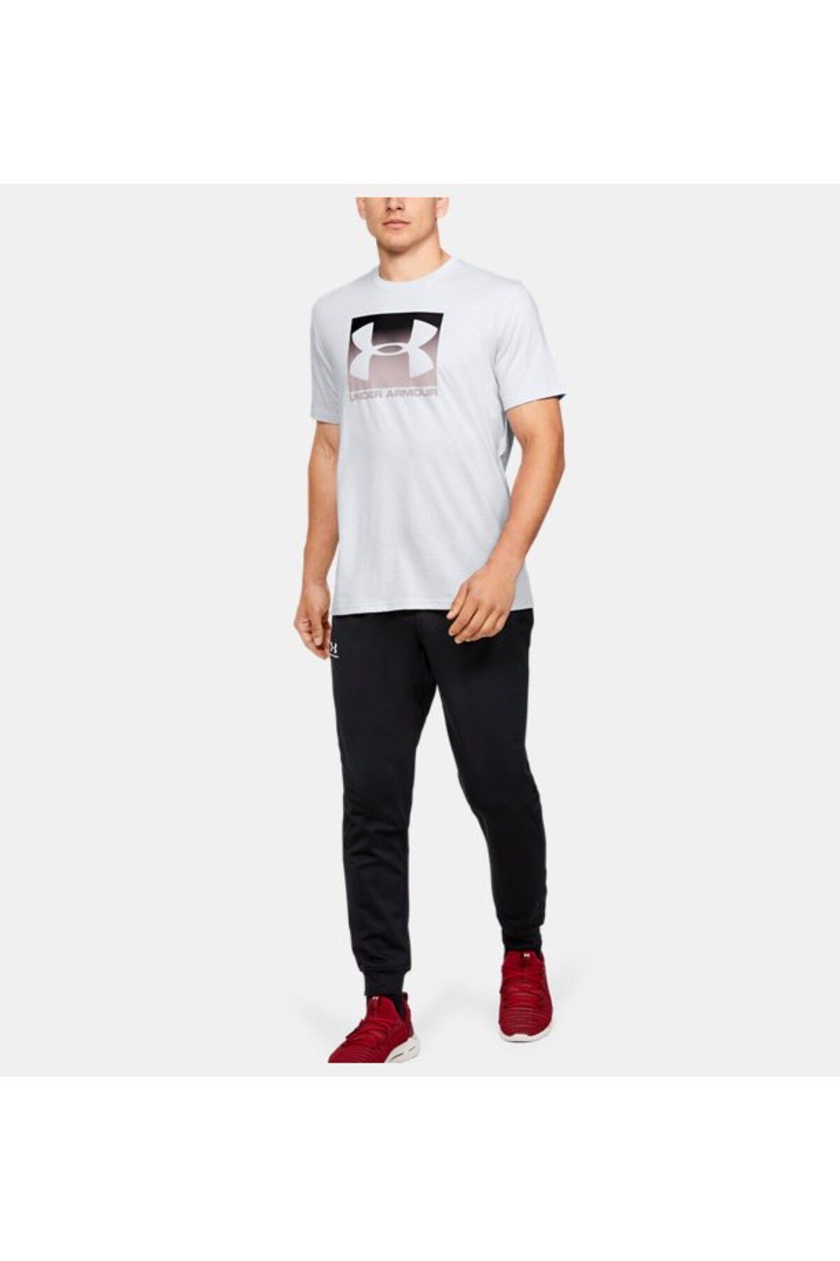 تی شرت ورزشی خاکستری مردانه آستین کوتاه ورزشیTYLE BOXED UA 1329581 014 Under Armour