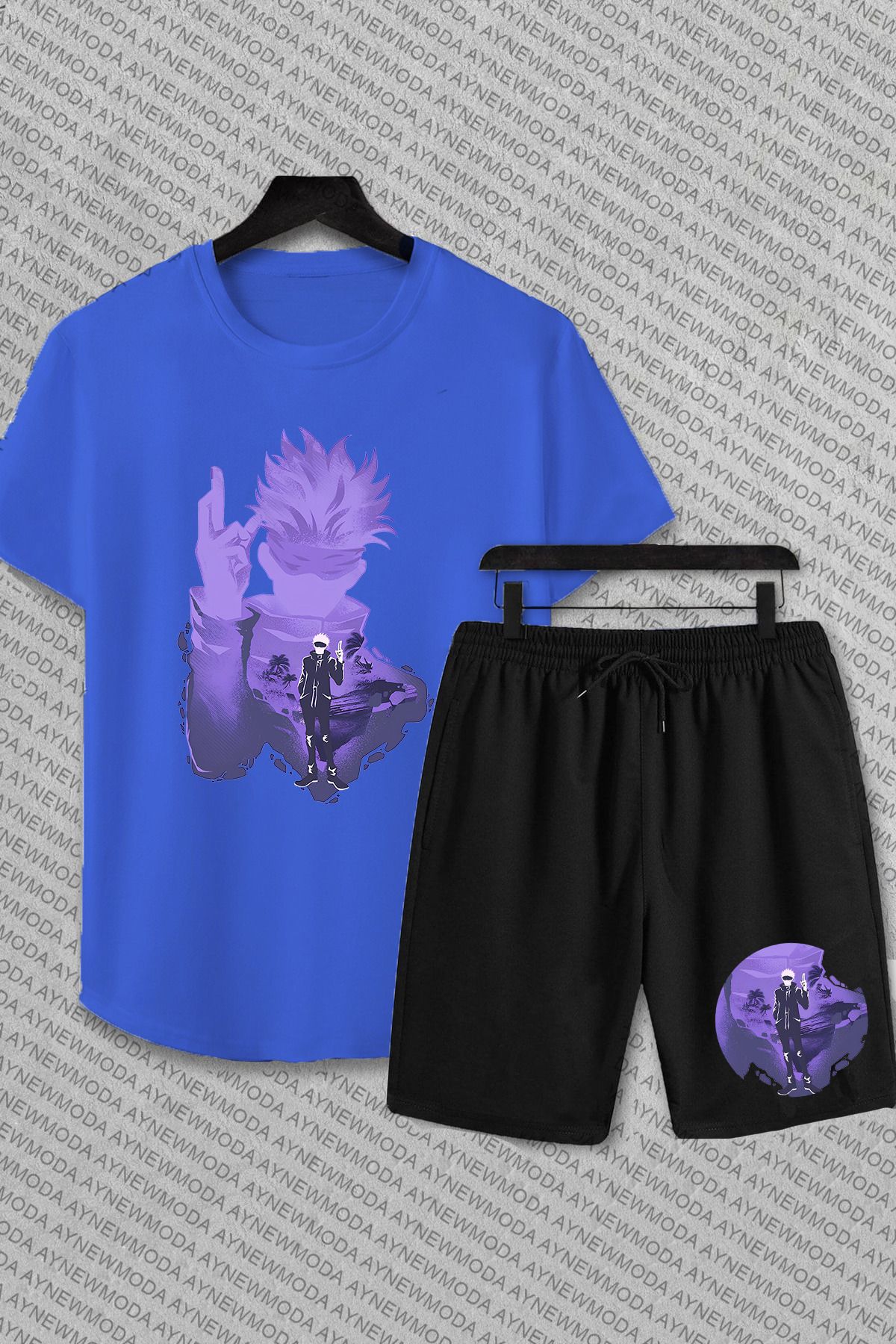PENTHİLUS-Gojo Satoru Jujutsu Kaisen Anime Printed Suit Set 1