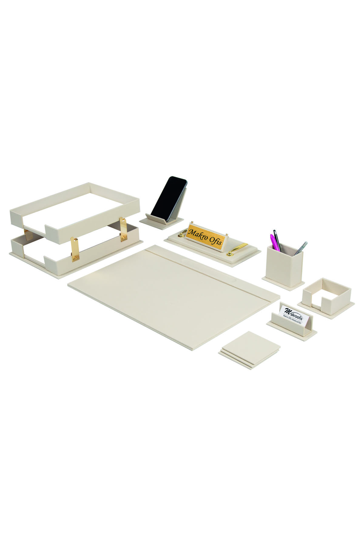 Makroofis Liya Sümen Takımı 10 Parça Krem