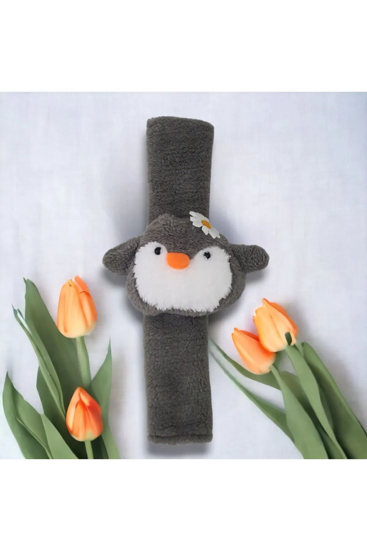 alfapazar-Pingu Penguin Plush Case Set - Car Neck Pillow and Seat Belt (1 PILLOW AND 1 CASE) 3