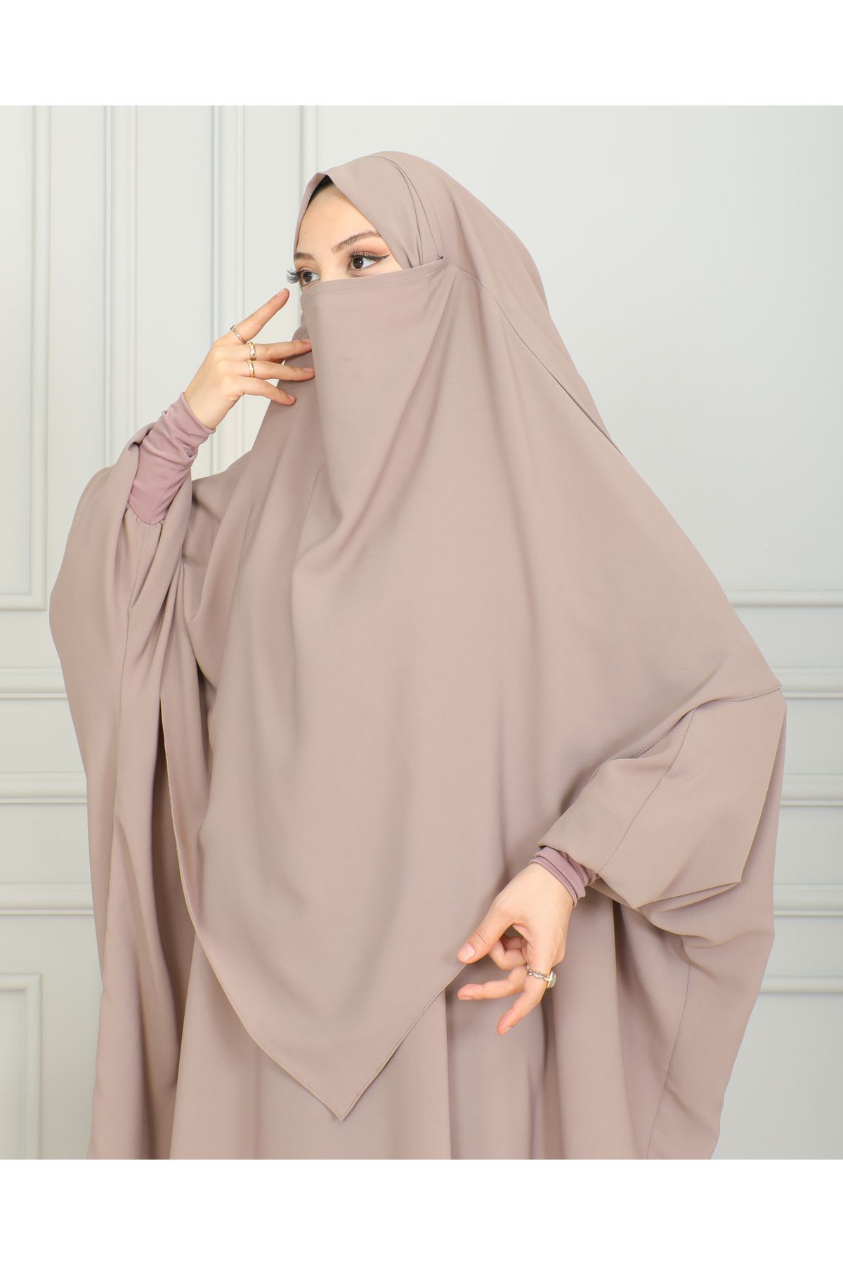 HATİCEATABEYLİBUTİK-PRACTICAL TIED FOLDED SILK SUFLE 8