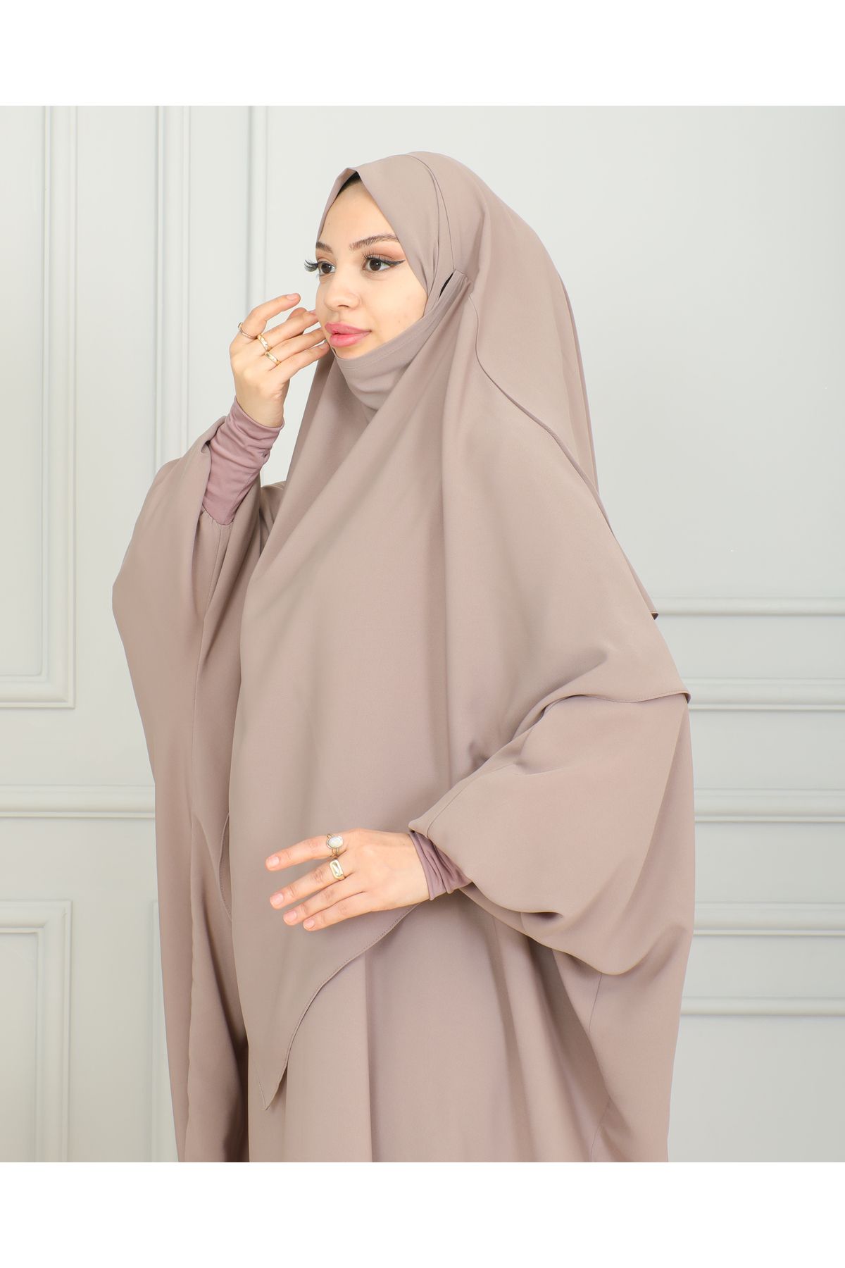 HATİCEATABEYLİBUTİK-PRACTICAL TIED FOLDED SILK SUFLE 5
