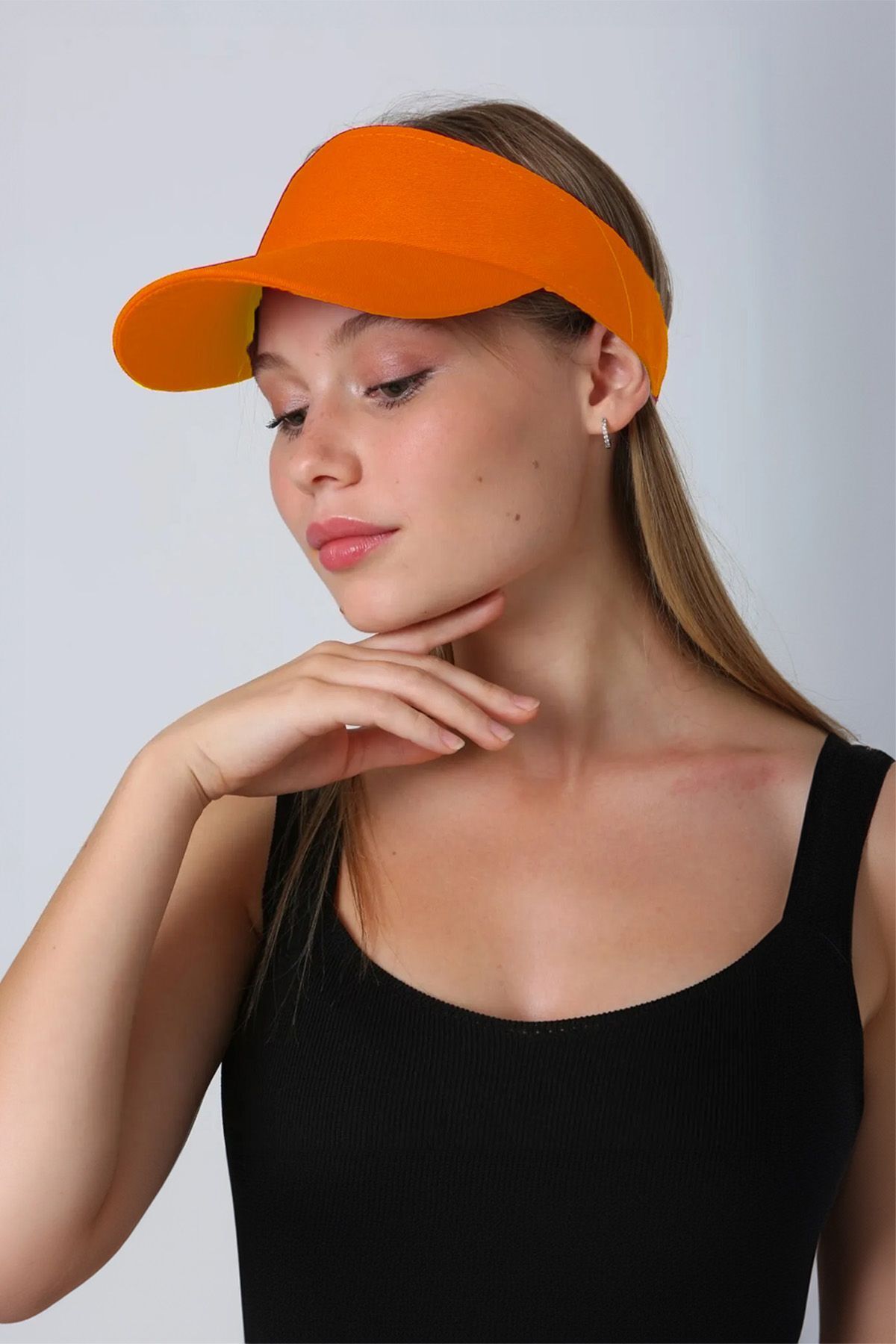 Adjustable Visor Tennis Player Golf Hat Sunshade VisorRŞ-109 Orange