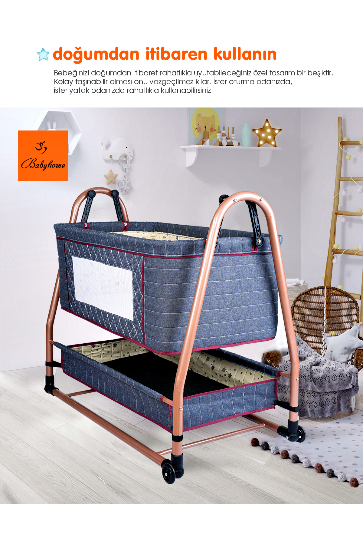 Baby Home 8 In 1 Full Set 1010 Qool Travel Sistem Bebek Arabası 505 Anne Yanı Sepet Beşik fotoğrafı 6 (önizleme)