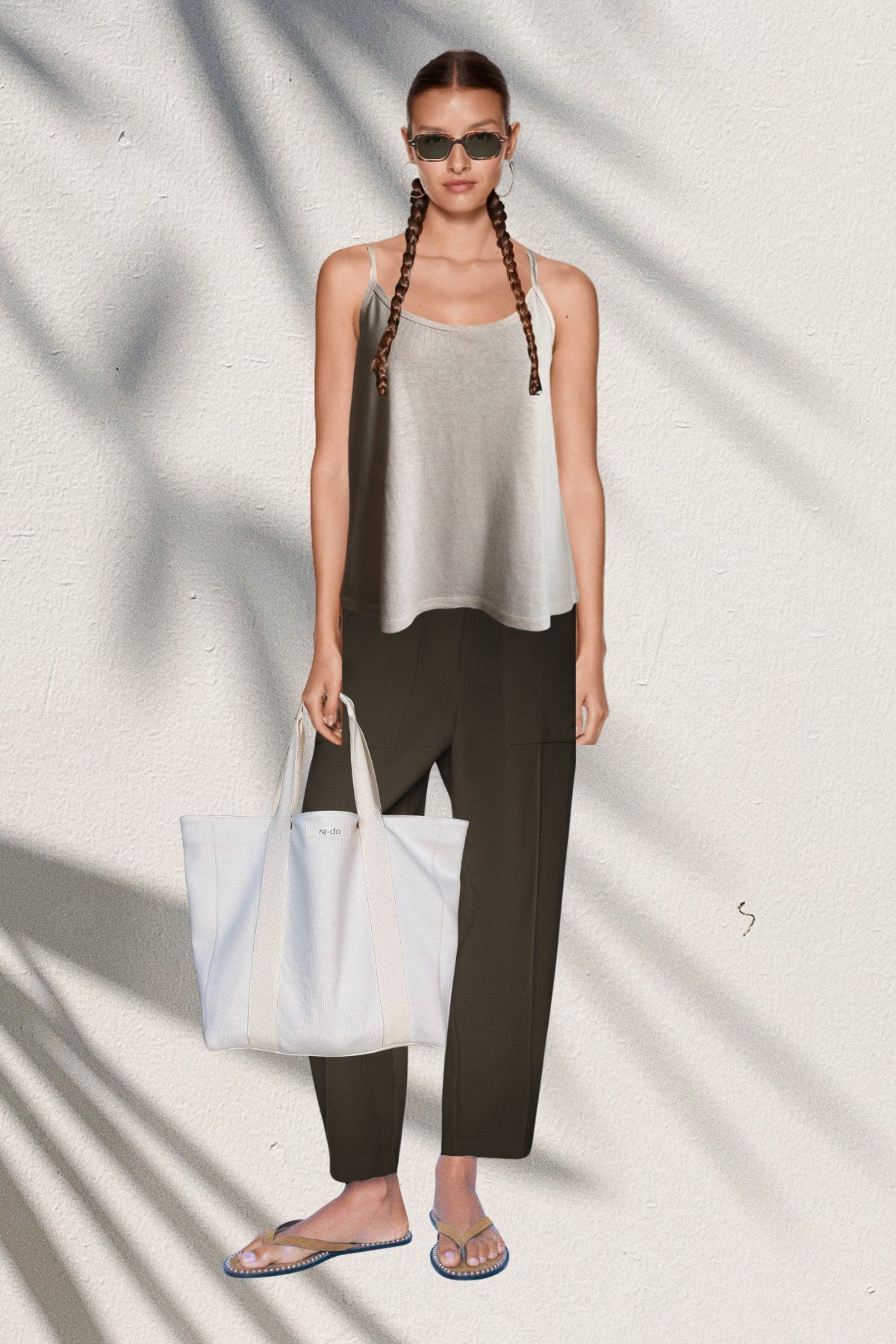 Re-clo-Line Top - Linen Blend, Reversible, Functional Strap Blouse 2