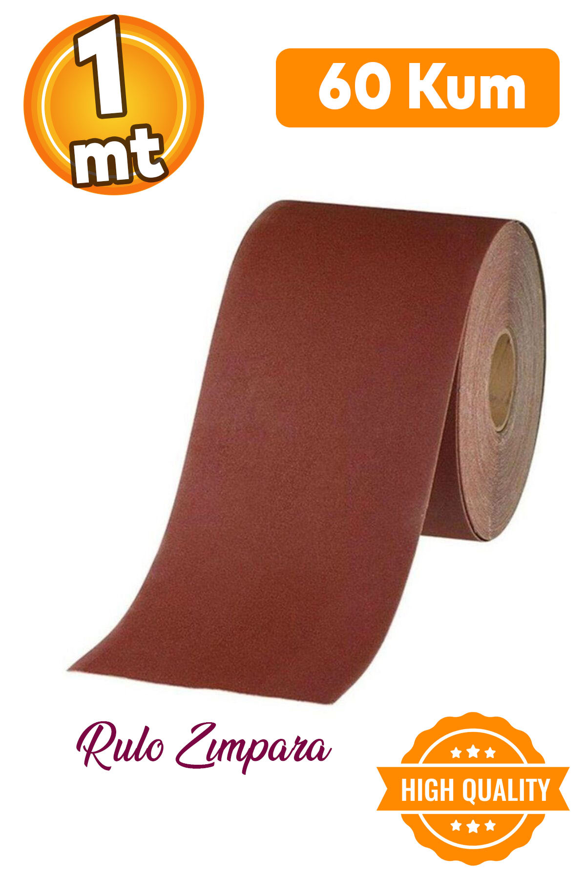 Badem10 60 Kum (1 METRE) Bant Rulo Zımpara Ahşap Metal Zımparası