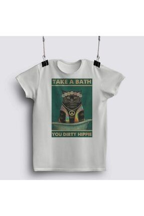 Cat Take Bath You Dirty Hippie T-shirt FIZELLO-R-TSHRT064987135