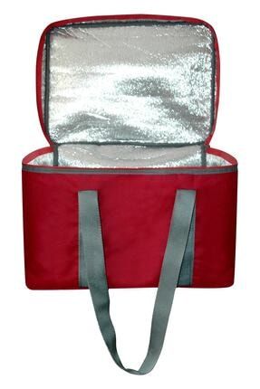 Isı Yalıtımlı Termo Kamp Piknik Paket Servis Çantası Fermuarlı Termal Çanta 36 Litre Kırmızı 36ltbuzluk002kırmızı