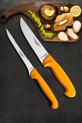 Gold Serisi Mutfak Bıçak Seti Et Ekmek Sebze Balık Fileto Bıçağı 2 Li Set 41