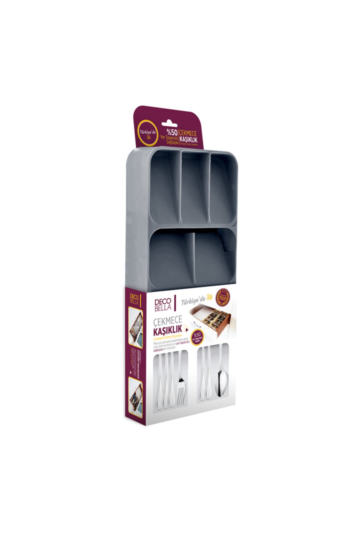 9 Compartment Drawer Spoon Holder