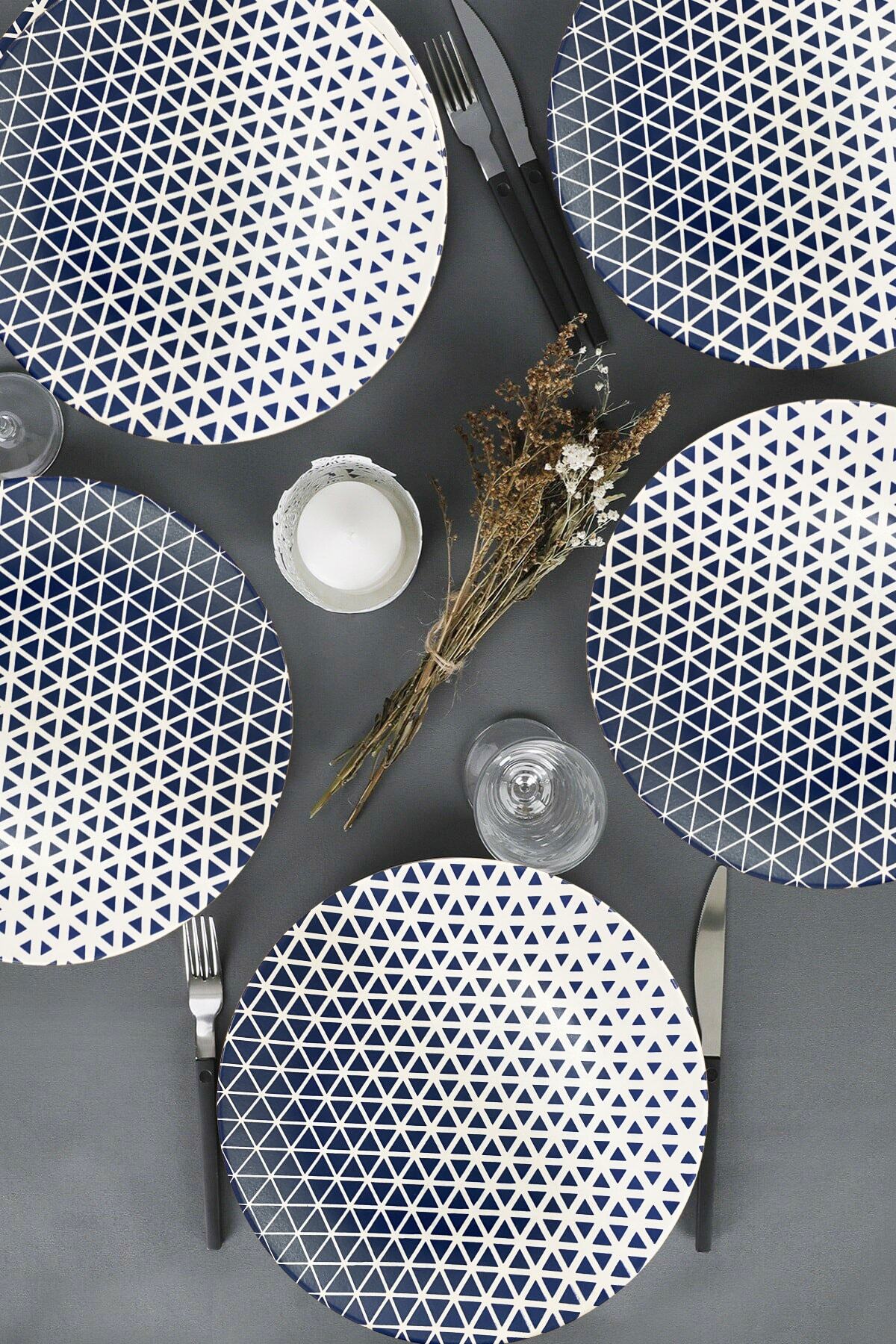 Keramika-Triangular Serving Plate 26 Cm 6 Pieces 1