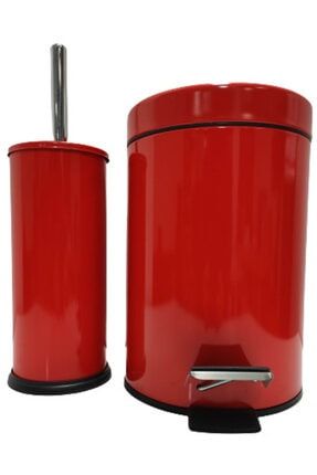 5 Litre Set Çöp Kovası Ve Tuvalet Fırçası-kırmızı 99AMH0280a5